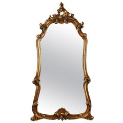 20th Century Italian Rococo Style Giltwood Composite Wall Mirror