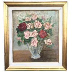 20th Century Italian Roses Still Life by Michele Cascella, 1943