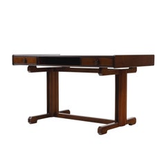 Mid-Century Modern Writing Table in Brazilian Rosewood, Italy, 1950s