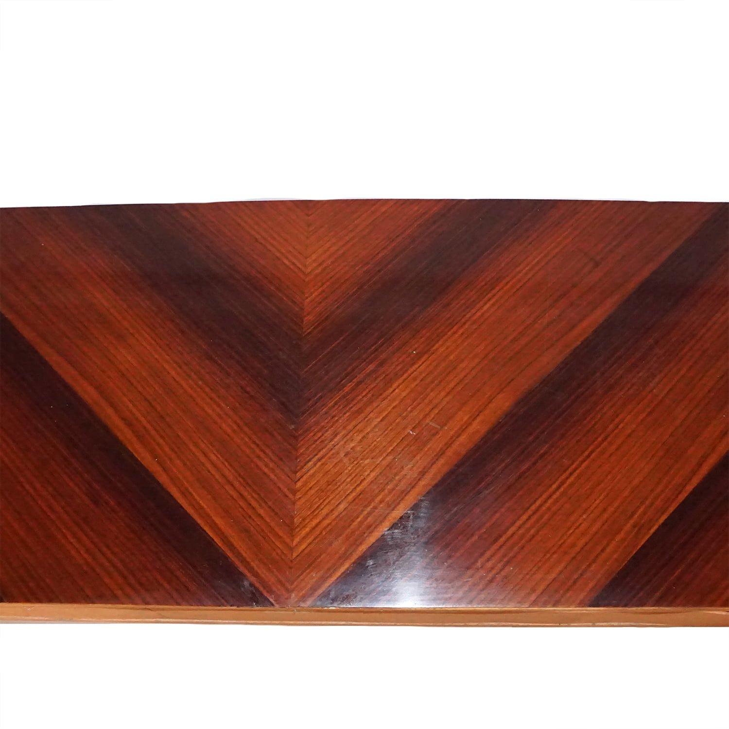Italienischer Vintage-Konsolentisch aus Rosenholz und Glas aus dem 20. Jahrhundert von Osvaldo Borsani im Angebot 10