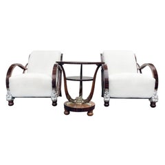 Sedie da salotto e tavolino in palissandro del XX secolo di Vittorio Ducrot