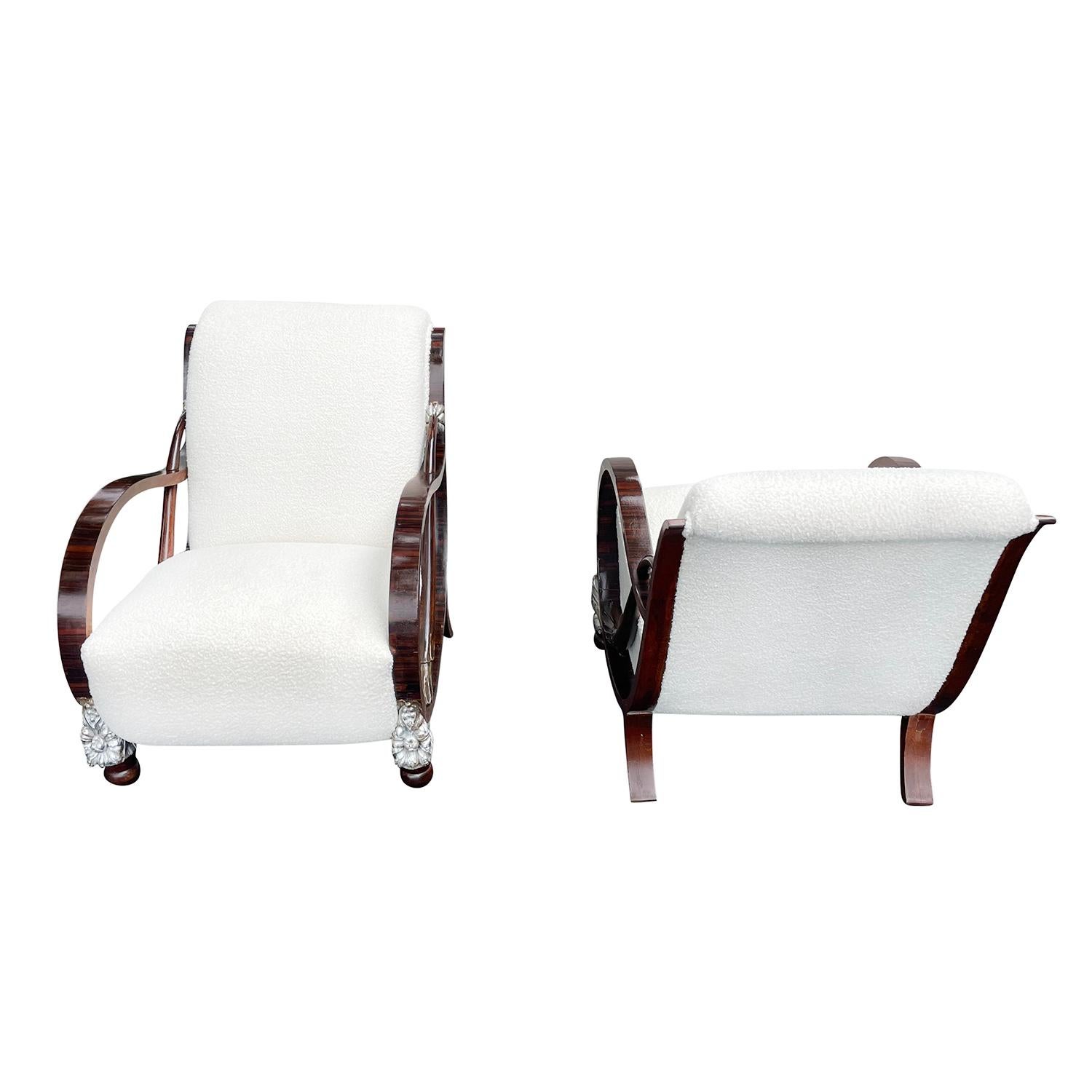 20th Century Italian Rosewood Lounge Chairs and Side Table by Vittorio Ducrot 1
