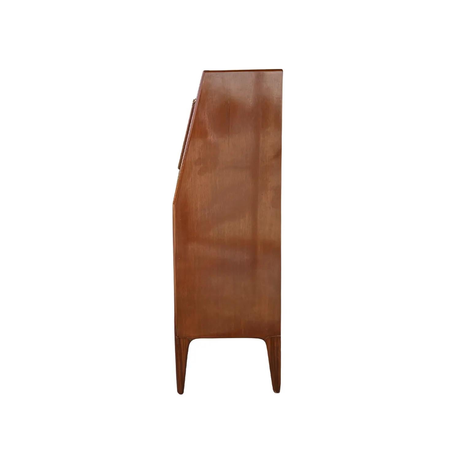 Hand-Carved 20th Century Italian Rosewood Secretaire by Paolo Buffa & Giovanni Gariboldi