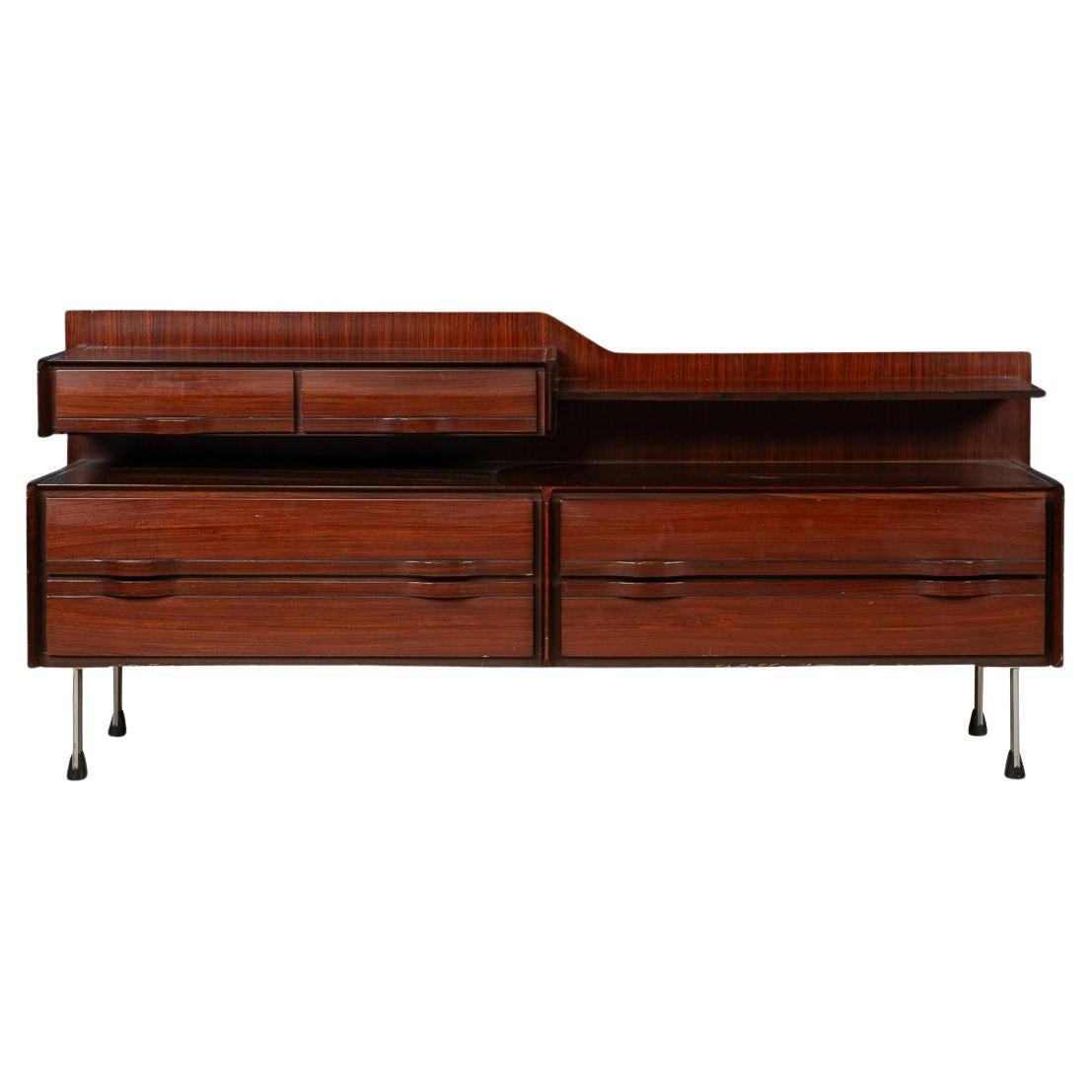 Italienisches Sideboard aus Rosenholz des 20. Jahrhunderts von La Sorgente Dei Mobili, Arioso, um 1960