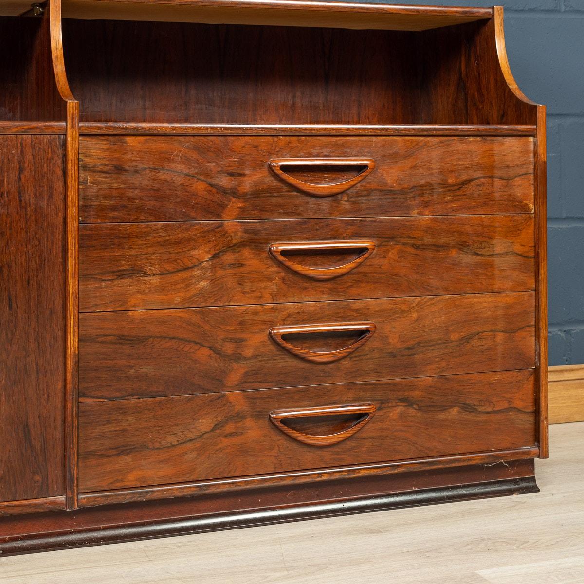 20th Century Italian Rosewood Sideboard, c.1960s For Sale 12