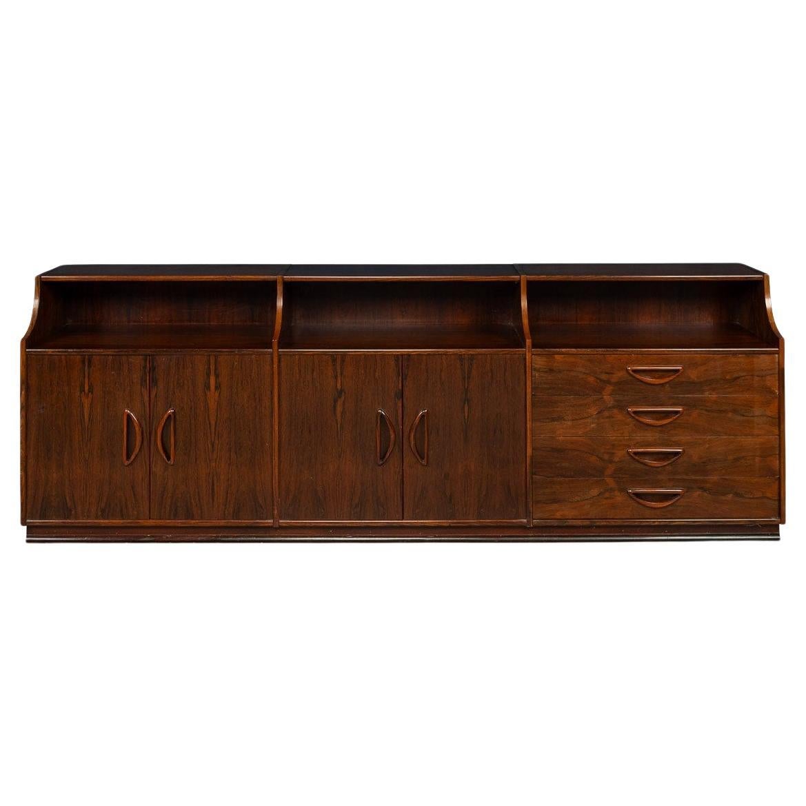 20th Century Italian Rosewood Sideboard, c.1960s For Sale