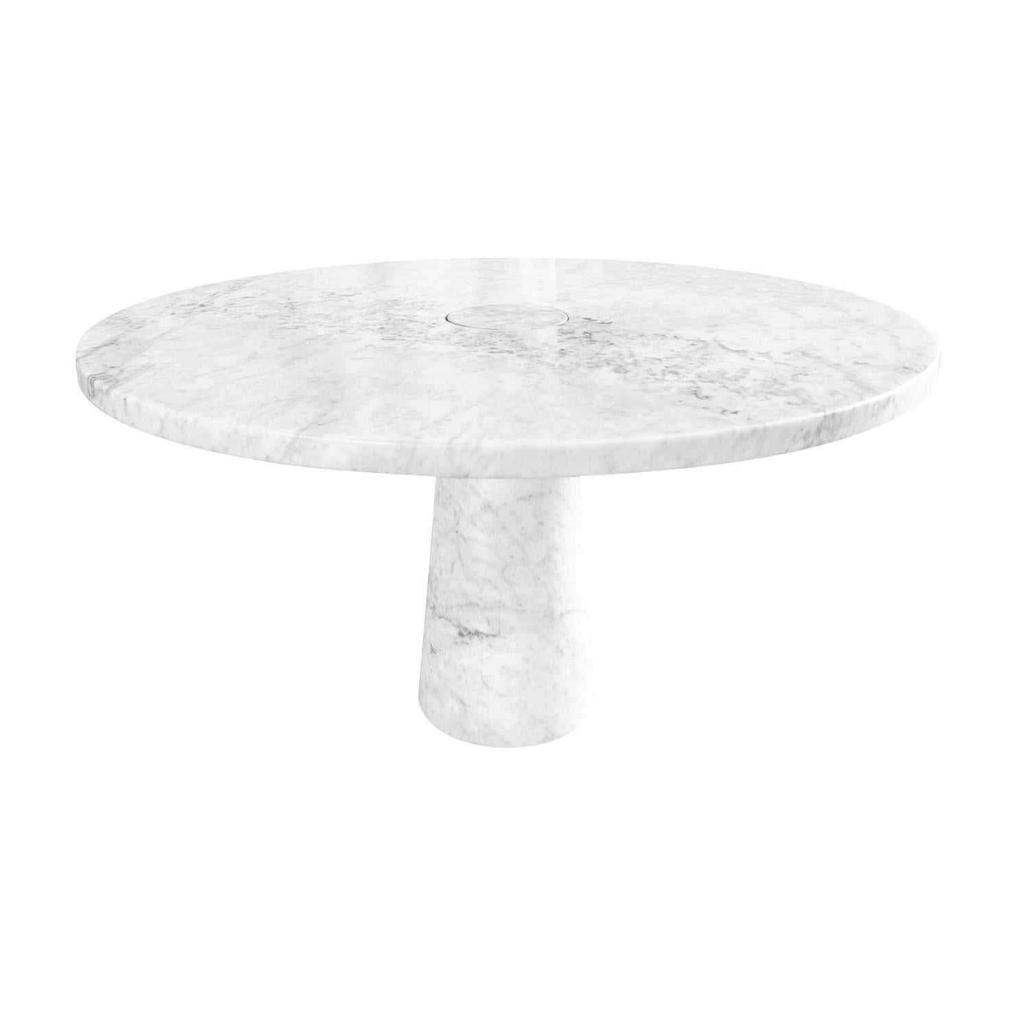 Mid-Century Modern 20th Century Italian Round Marble Dining Table by Angelo Mangiarotti & Skipper For Sale