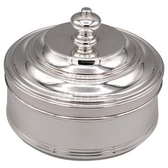 Used 20th Century Italian Round Sterling Silver Jewelry Box