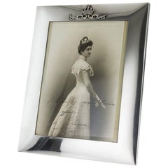 Antique 20th Century Italian Royal Silver Photo Frame, Musy, circa 1900