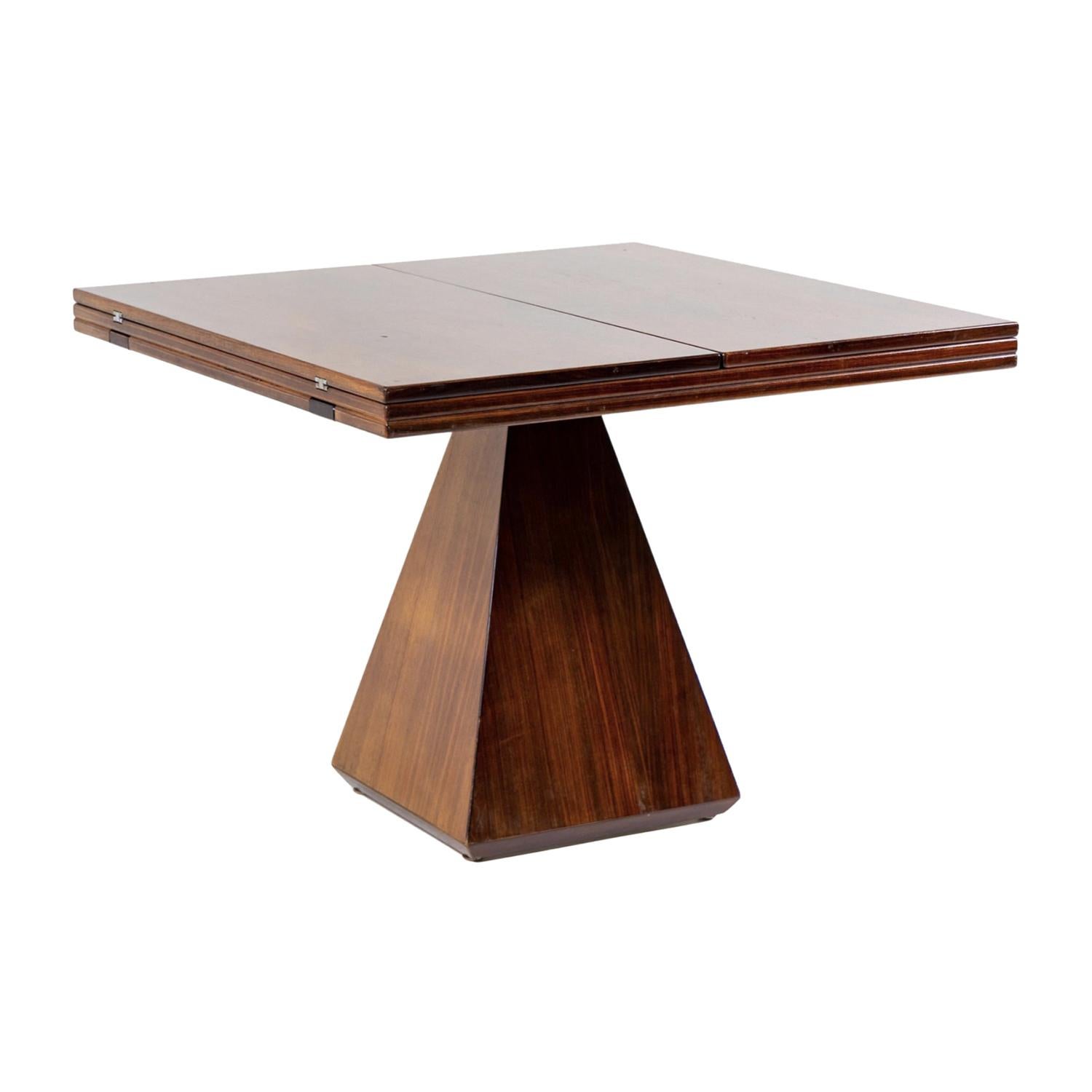 Mid-Century Modern 20th Century Italian Saporiti Extendable Mahogany Table by Vittorio Introini For Sale