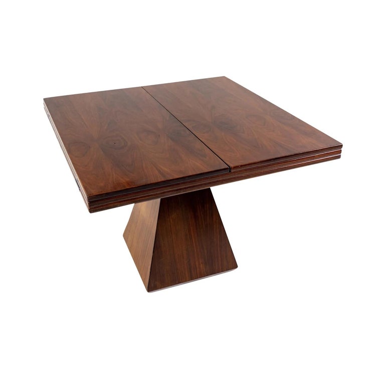 Hand-Carved 20th Century Italian Saporiti Extendable Mahogany Table by Vittorio Introini For Sale