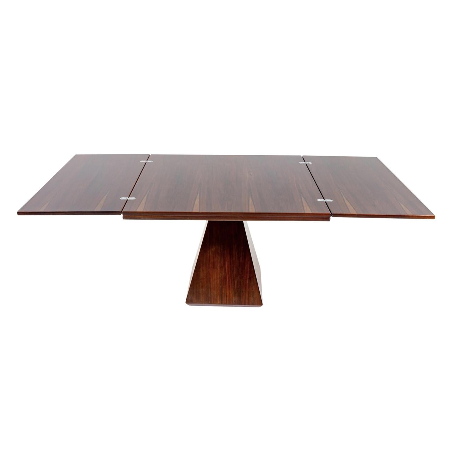 20th Century Italian Saporiti Extendable Mahogany Table by Vittorio Introini In Good Condition For Sale In West Palm Beach, FL