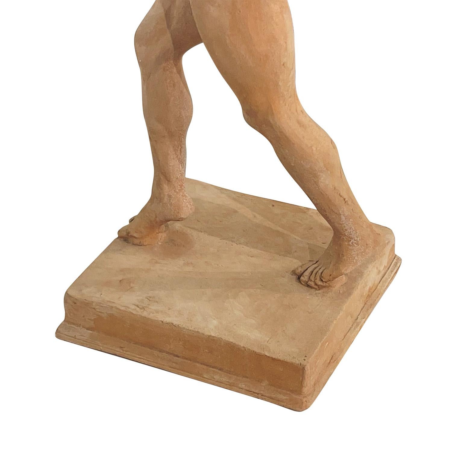 XX secolo Statuetta di Satiro Danzante del 20° secolo - Scultura in terracotta d'epoca in vendita