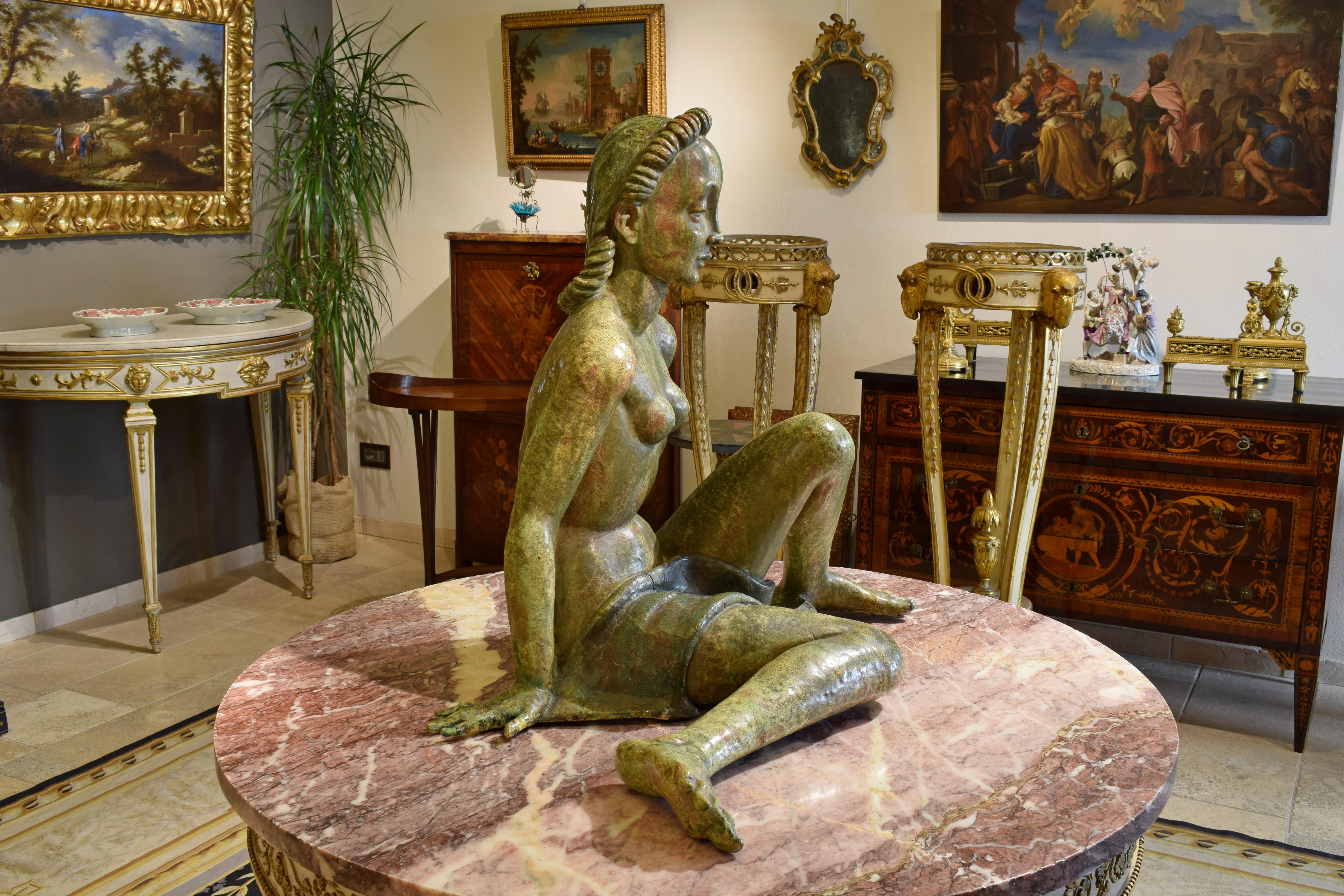20. Jahrhundert:: Italienische Skulptur von Helen König Scavini:: Lenci Manufaktur im Angebot 6
