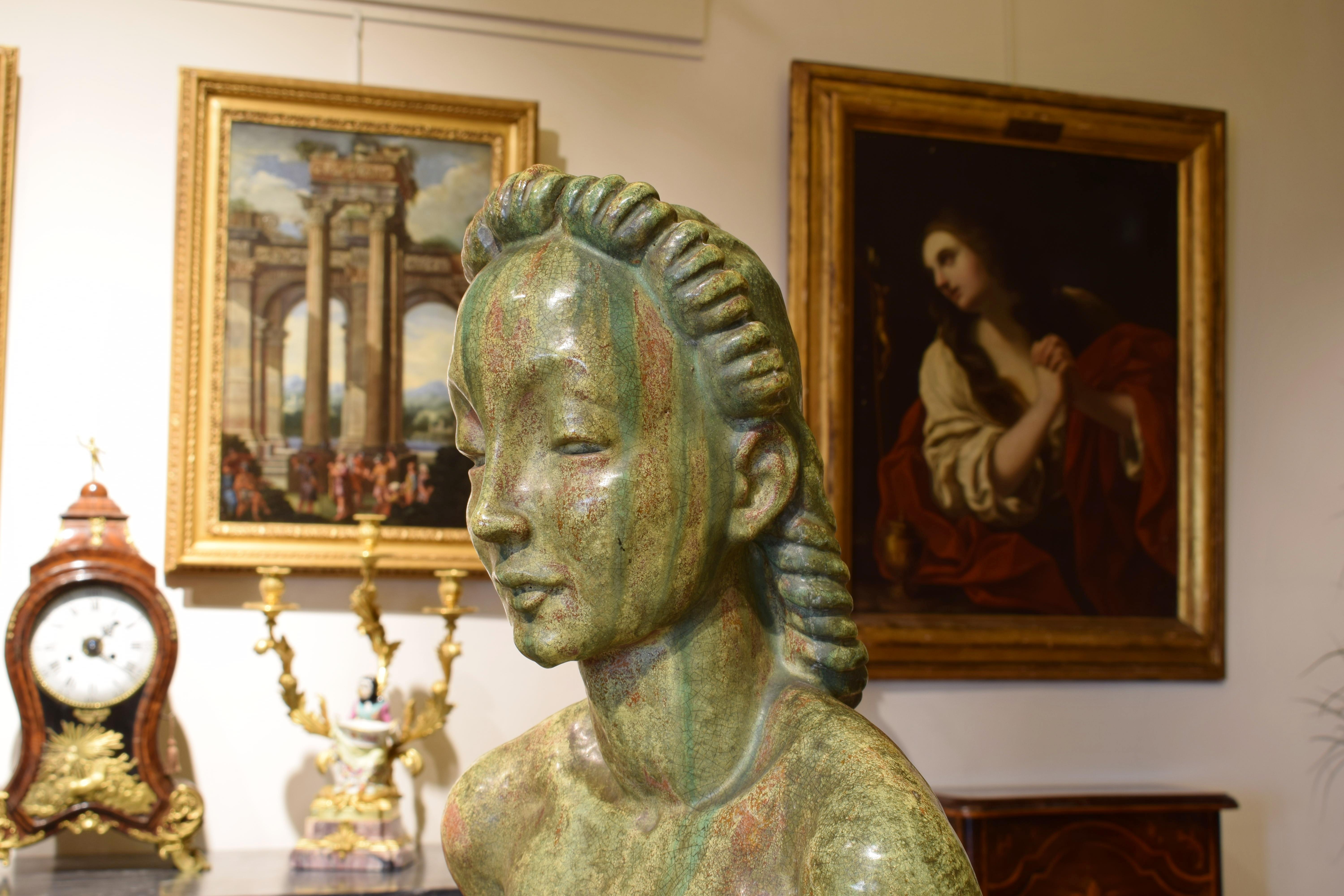20. Jahrhundert:: Italienische Skulptur von Helen König Scavini:: Lenci Manufaktur im Angebot 10