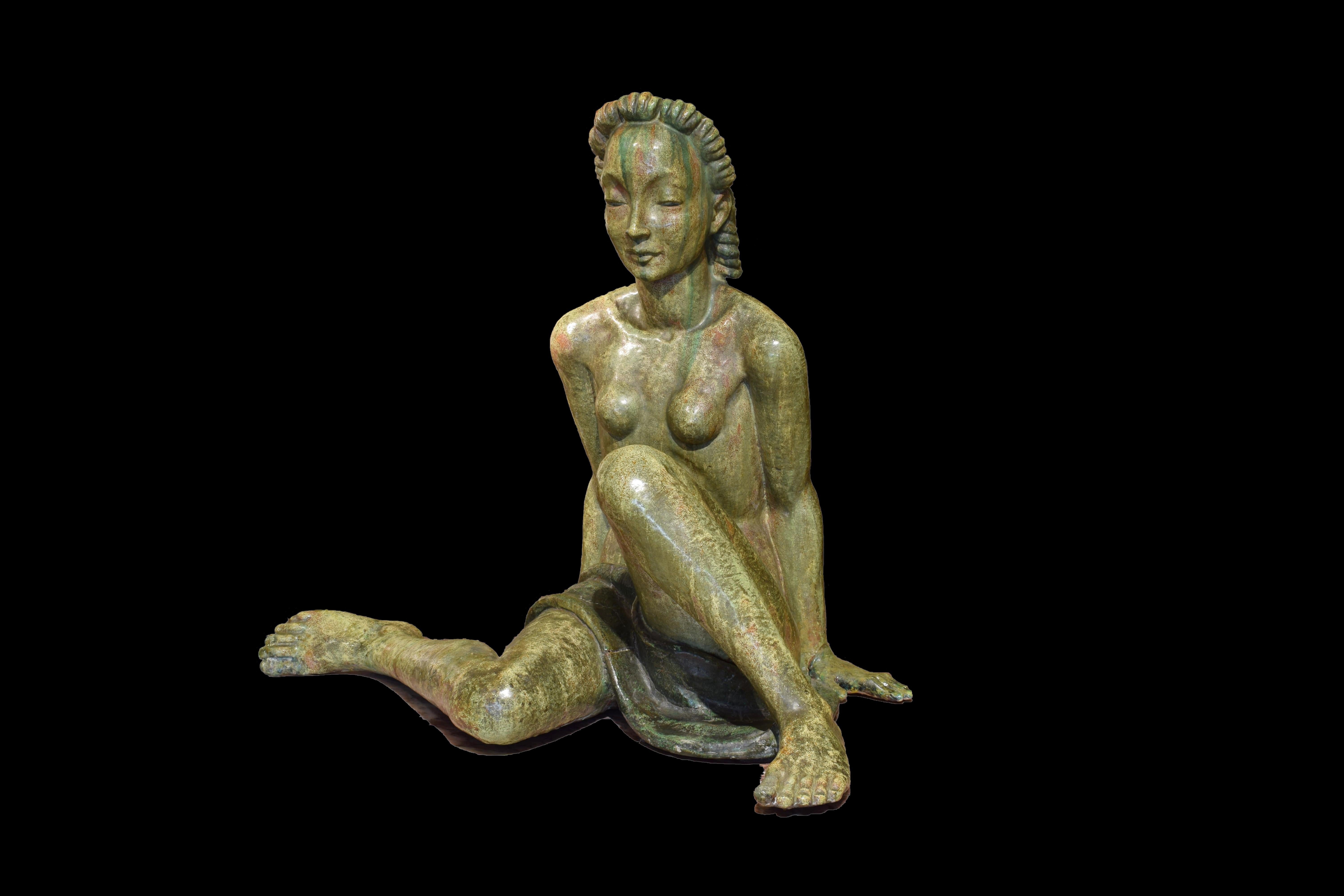 20. Jahrhundert:: Italienische Skulptur von Helen König Scavini:: Lenci Manufaktur (Glasiert) im Angebot