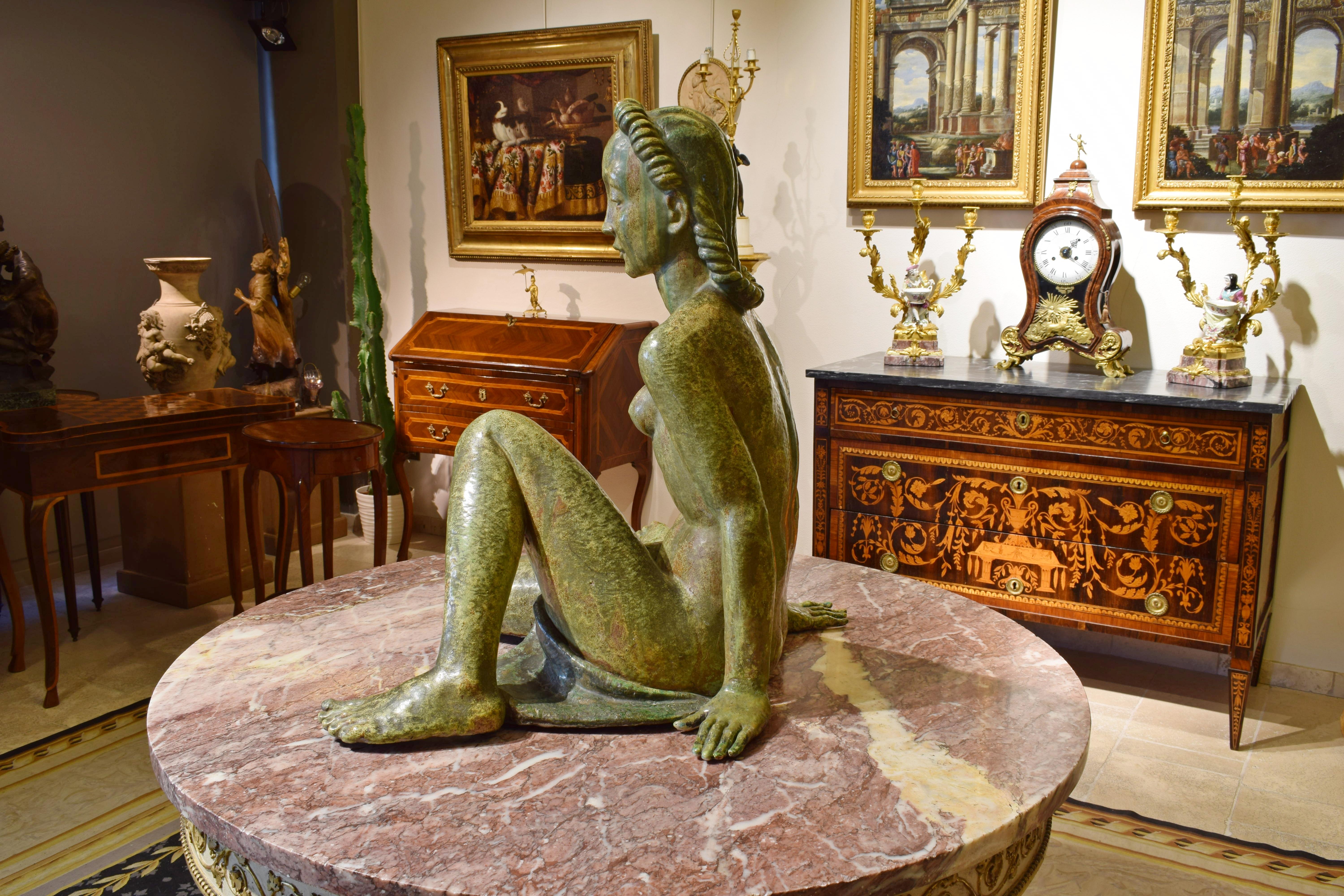 20. Jahrhundert:: Italienische Skulptur von Helen König Scavini:: Lenci Manufaktur im Angebot 4