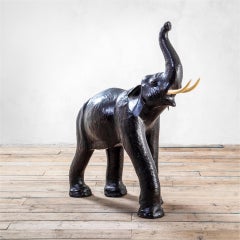 20th Century Italian Sculpture Elephant in Papier Maché in style of Abercrombie