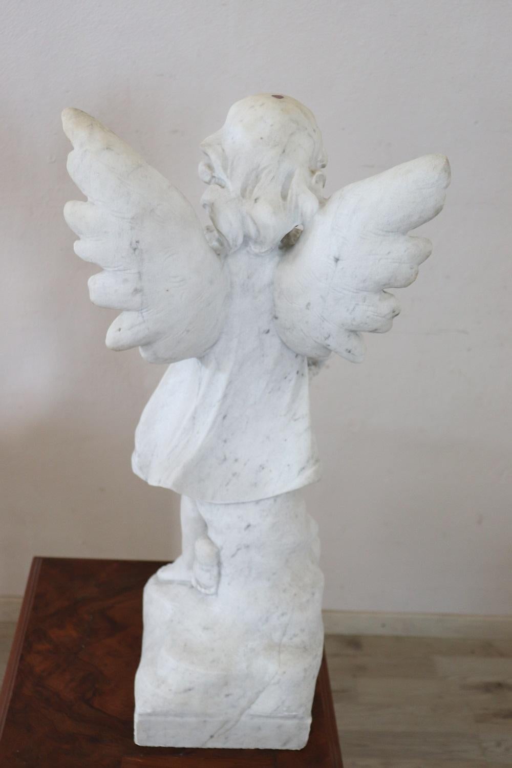 20th Century Italian Sculpture in Precious White Marble of Carrara 2