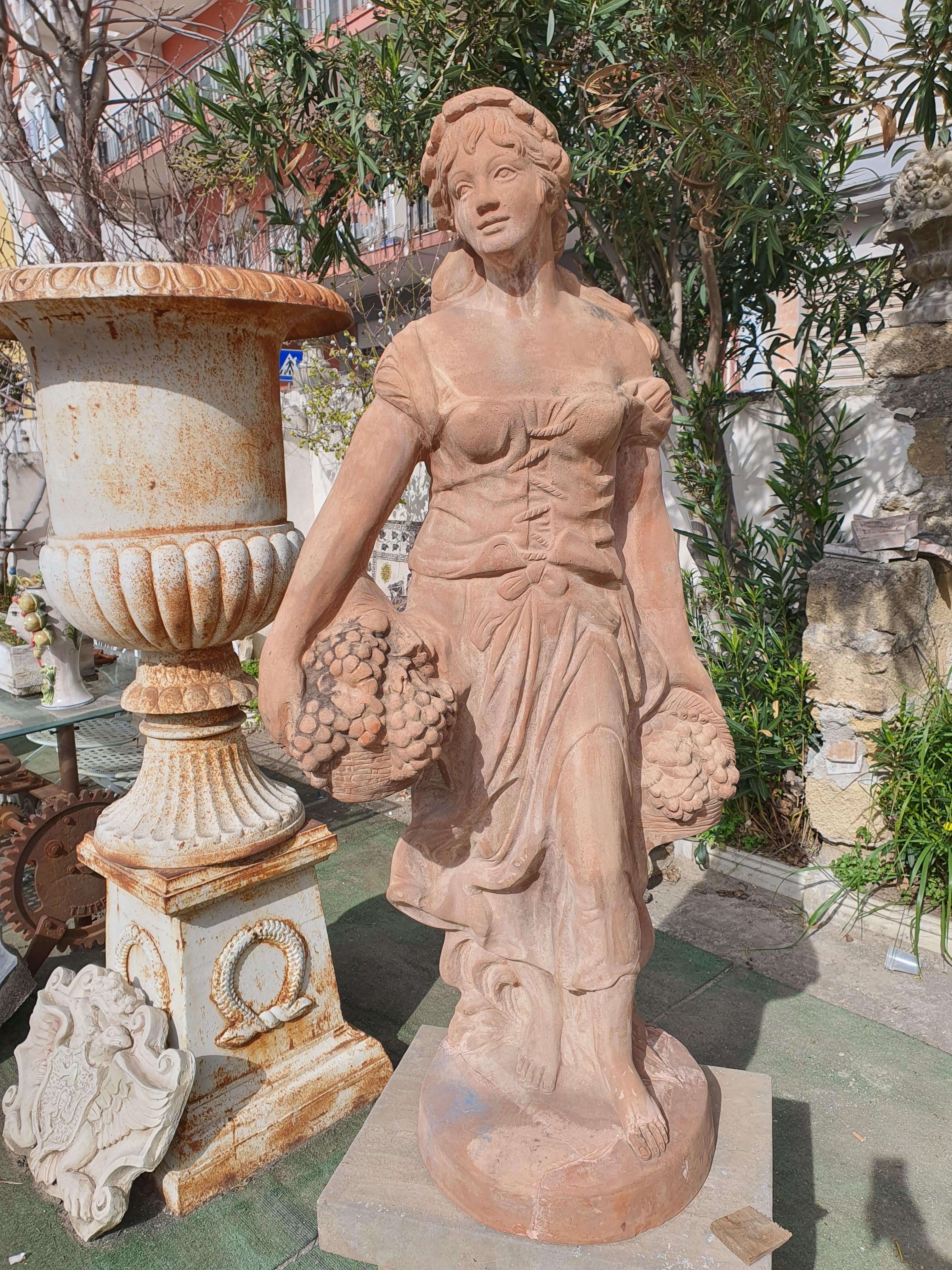 20th Century Italian Sculptures in Terracotta, Four Seasons Statues 2