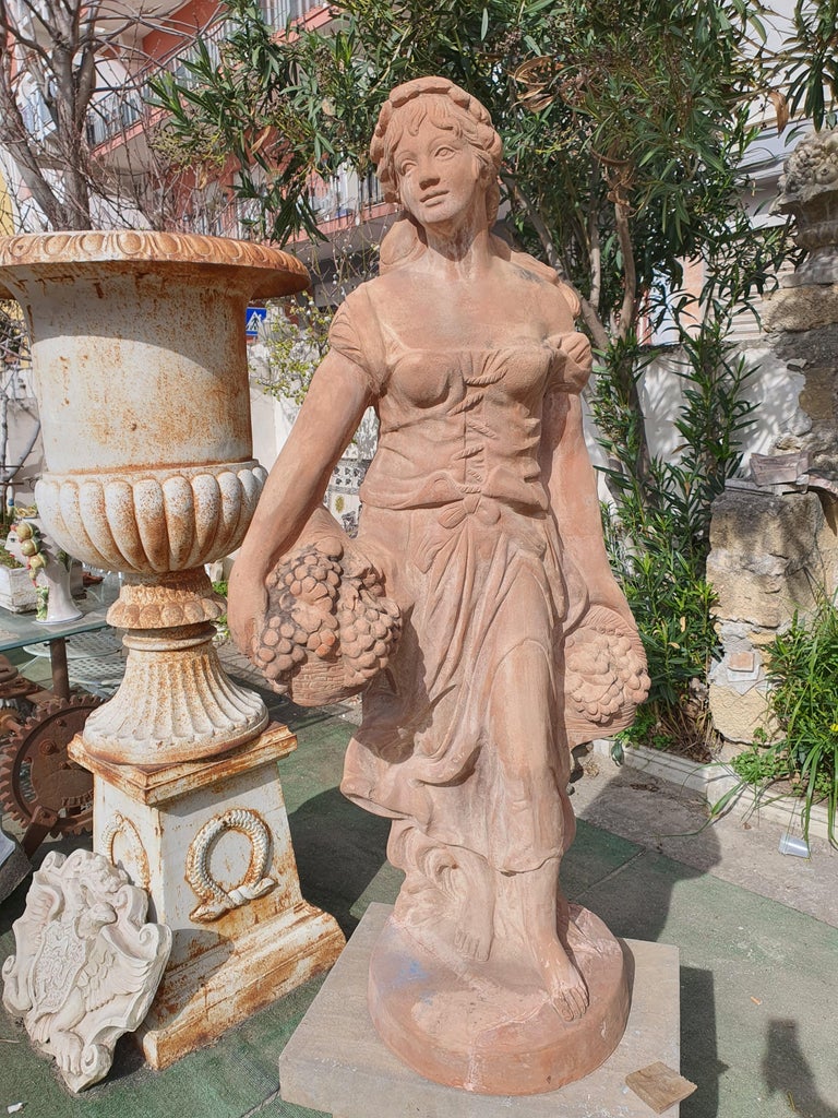 20th Century Italian Sculptures in Terracotta, Four Seasons Statues For
