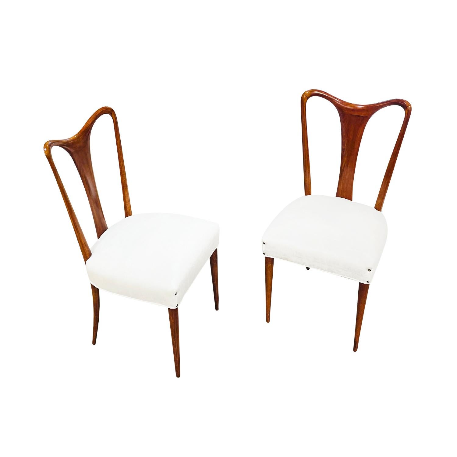 Metal 20th Century Italian Set of Eight Rosewood Dining Room Chairs by Vittorio Dassi For Sale