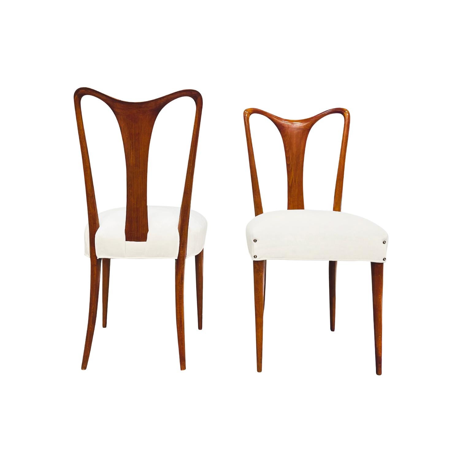 20th Century Italian Set of Eight Rosewood Dining Room Chairs by Vittorio Dassi For Sale 1