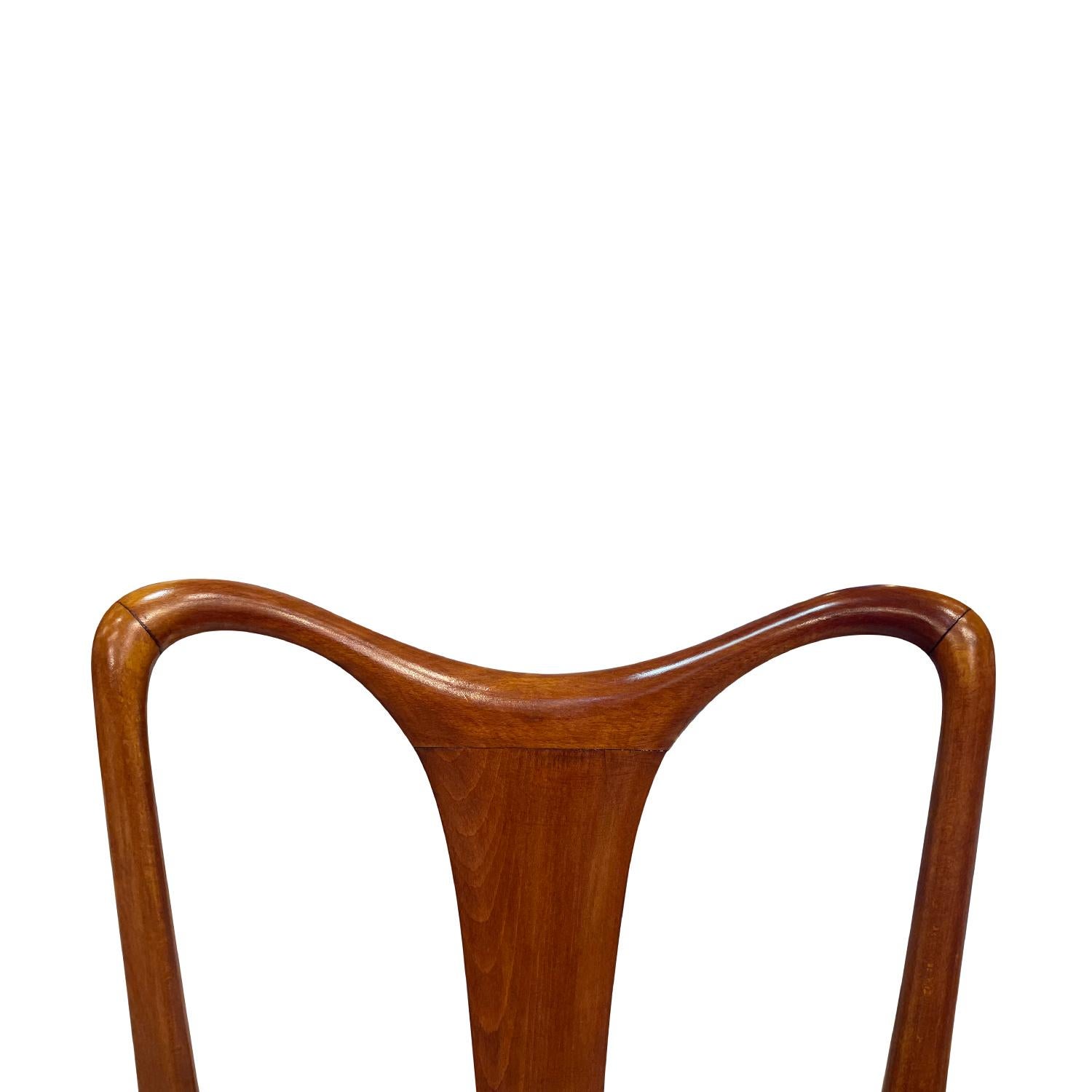 20th Century Italian Set of Eight Rosewood Dining Room Chairs by Vittorio Dassi For Sale 2