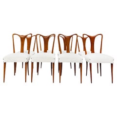 20th Century Italian Set of Eight Rosewood Dining Room Chairs by Vittorio Dassi