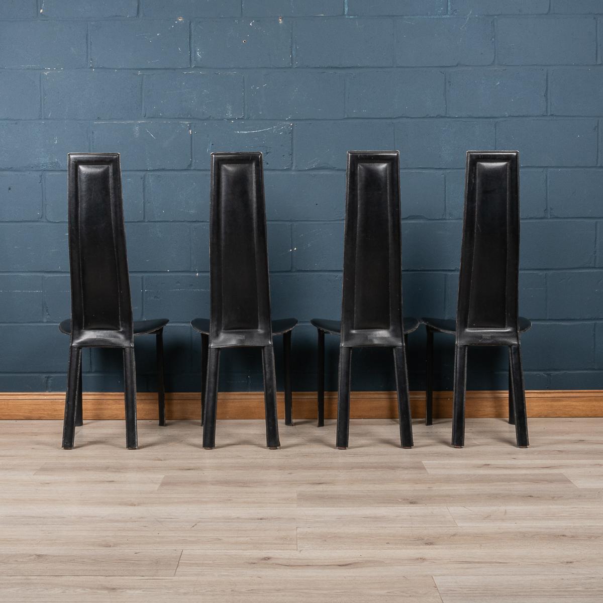 20th Century Italian Set Of Four Dining Chairs By Giorgio Cattelan For Emmepi For Sale 1