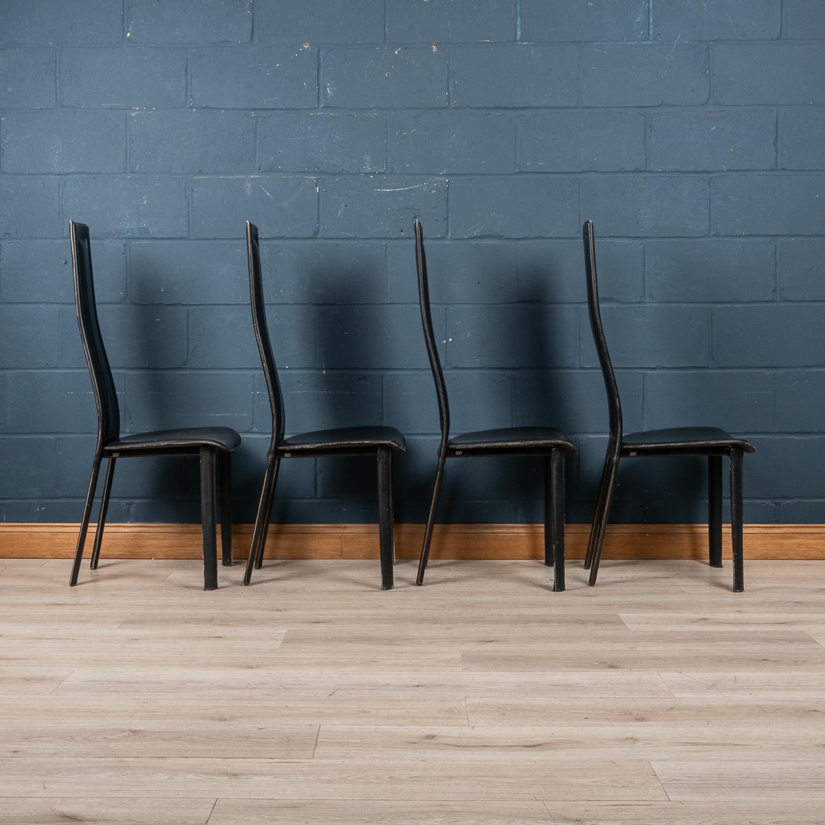 20th Century Italian Set Of Four Dining Chairs By Giorgio Cattelan For Emmepi For Sale 2