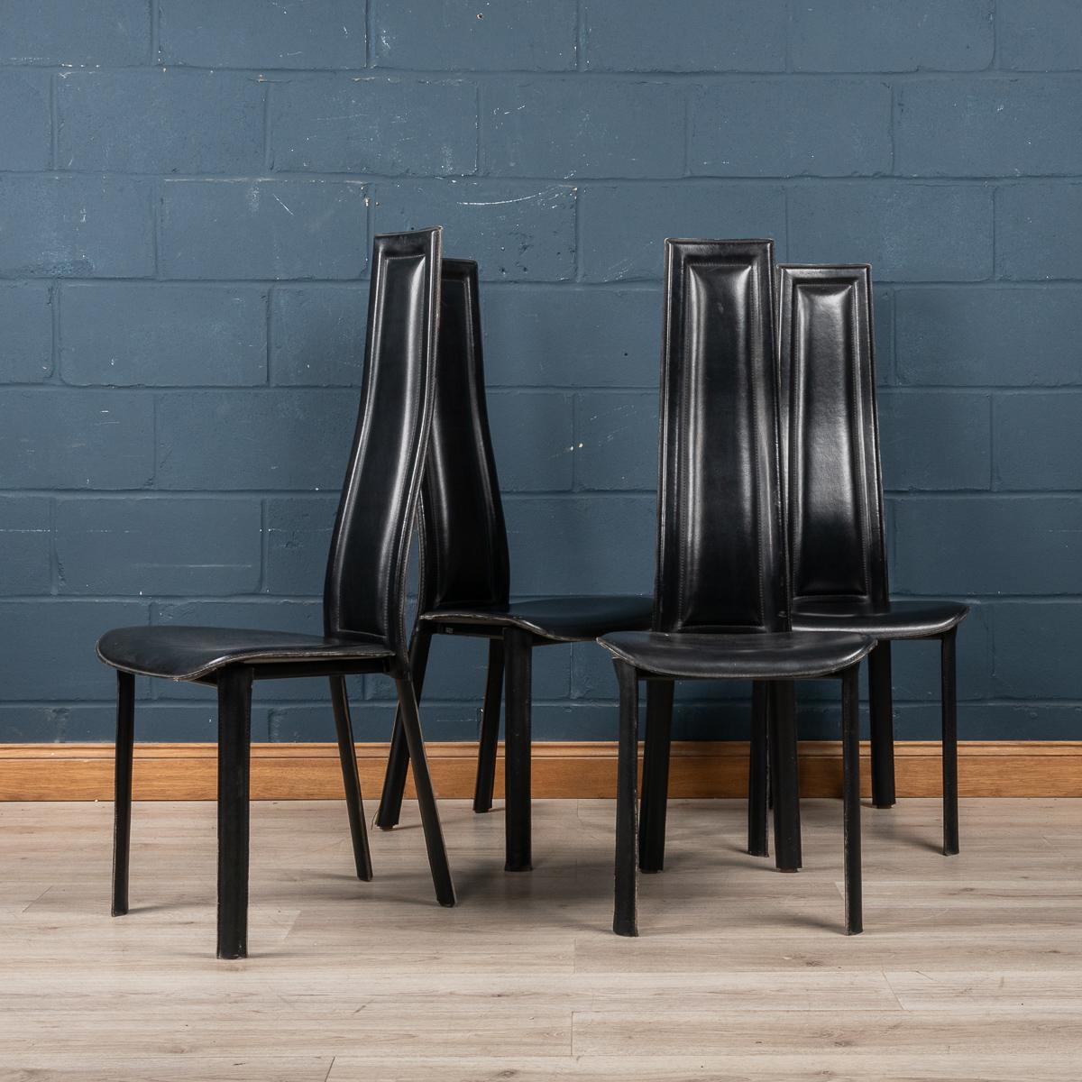20th Century Italian Set Of Four Dining Chairs By Giorgio Cattelan For Emmepi For Sale 3