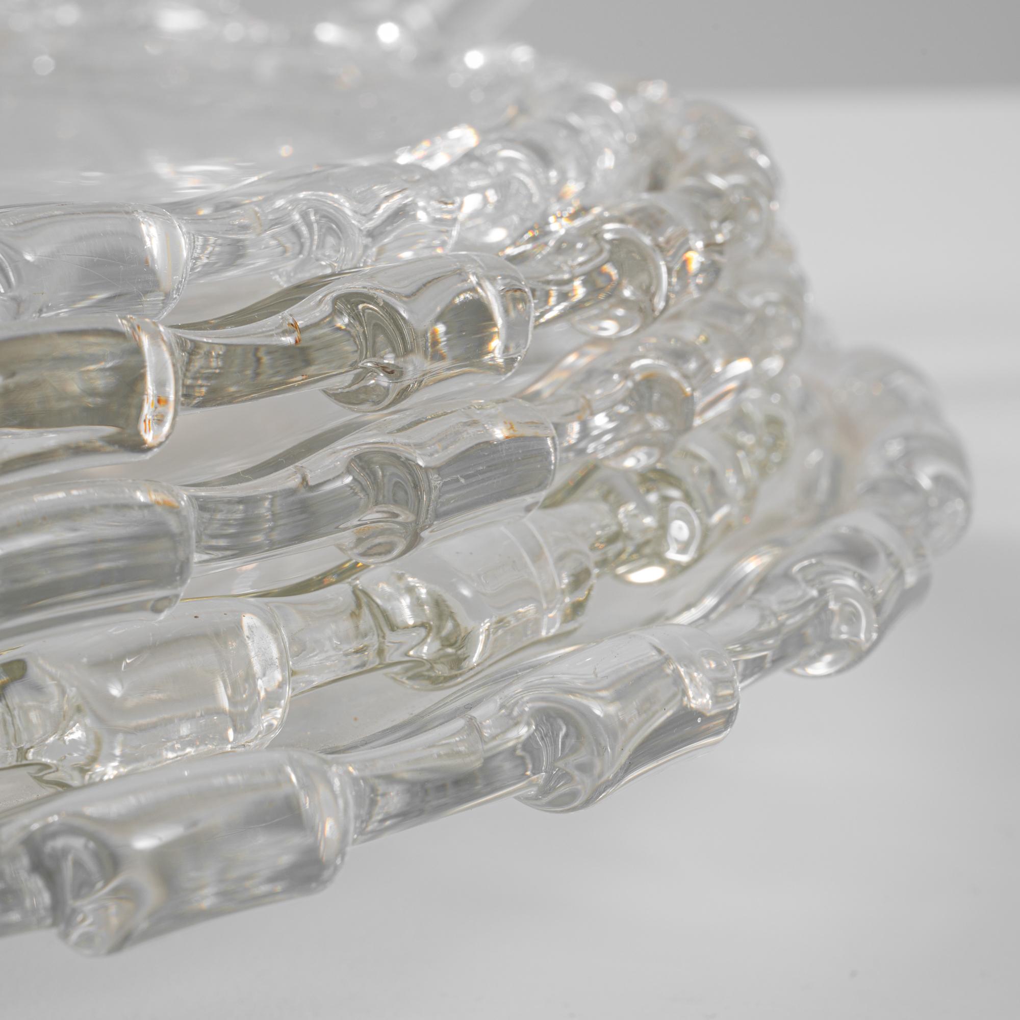 Ensemble de six assiettes en cristal italien du 20e siècle en vente 6