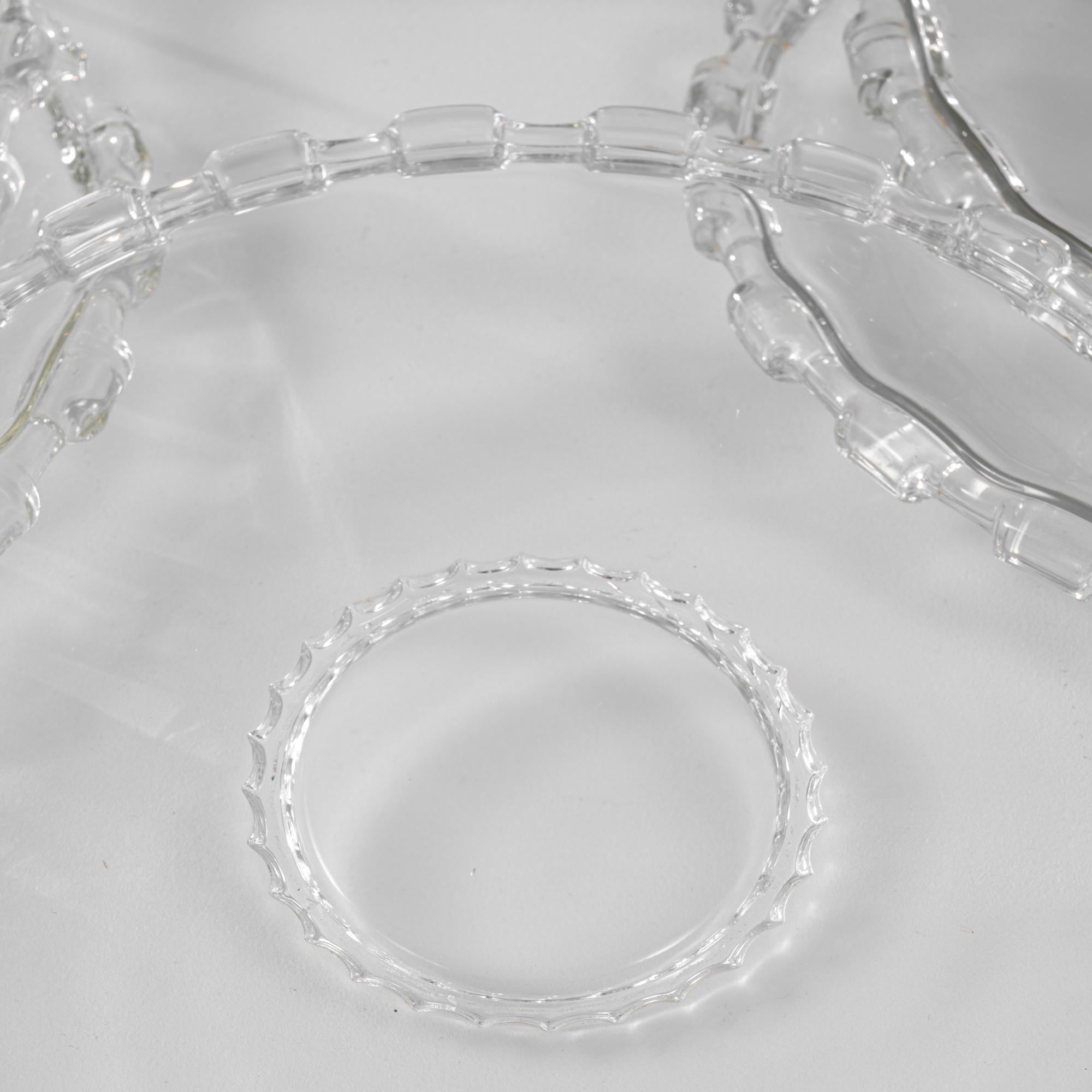 Ensemble de six assiettes en cristal italien du 20e siècle en vente 2