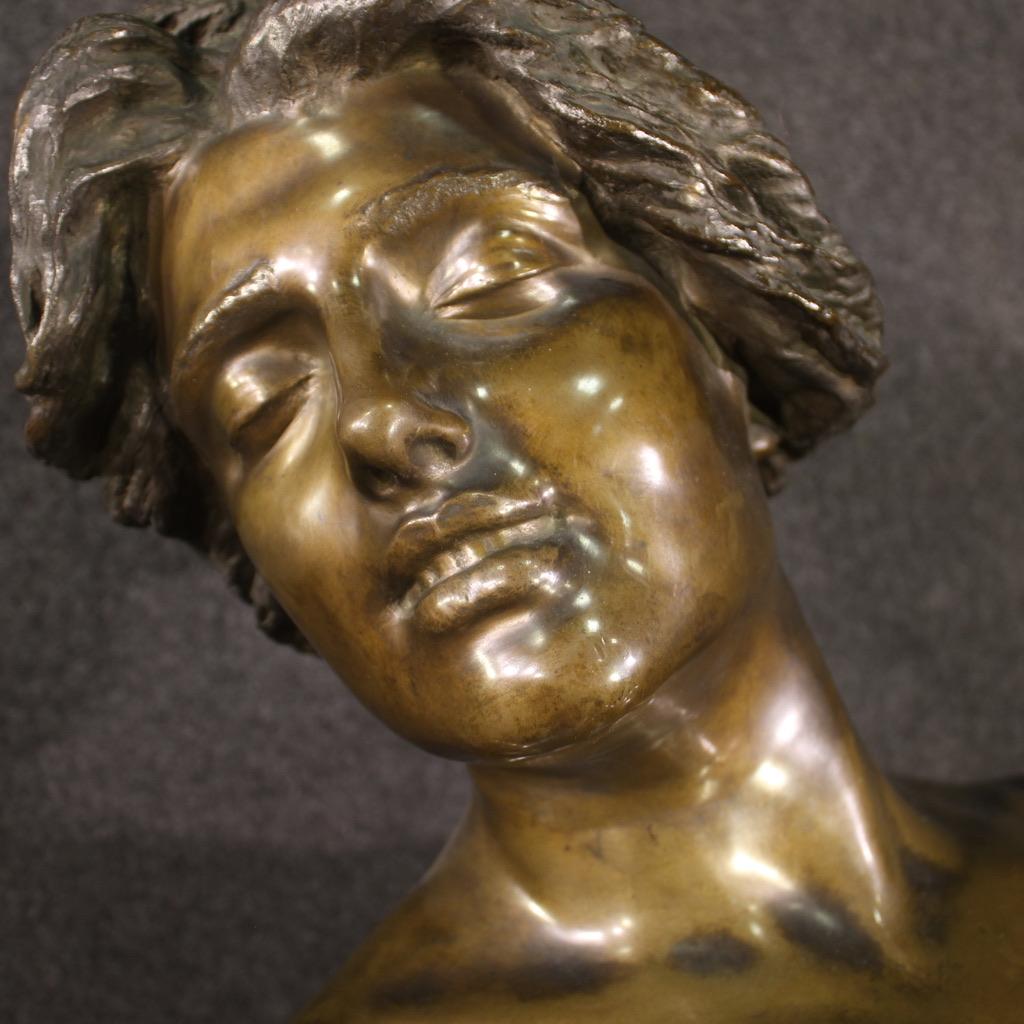 20th Century Italian Signed Giuseppe Renda Bronze Sculpture Nude Female, 1910 7