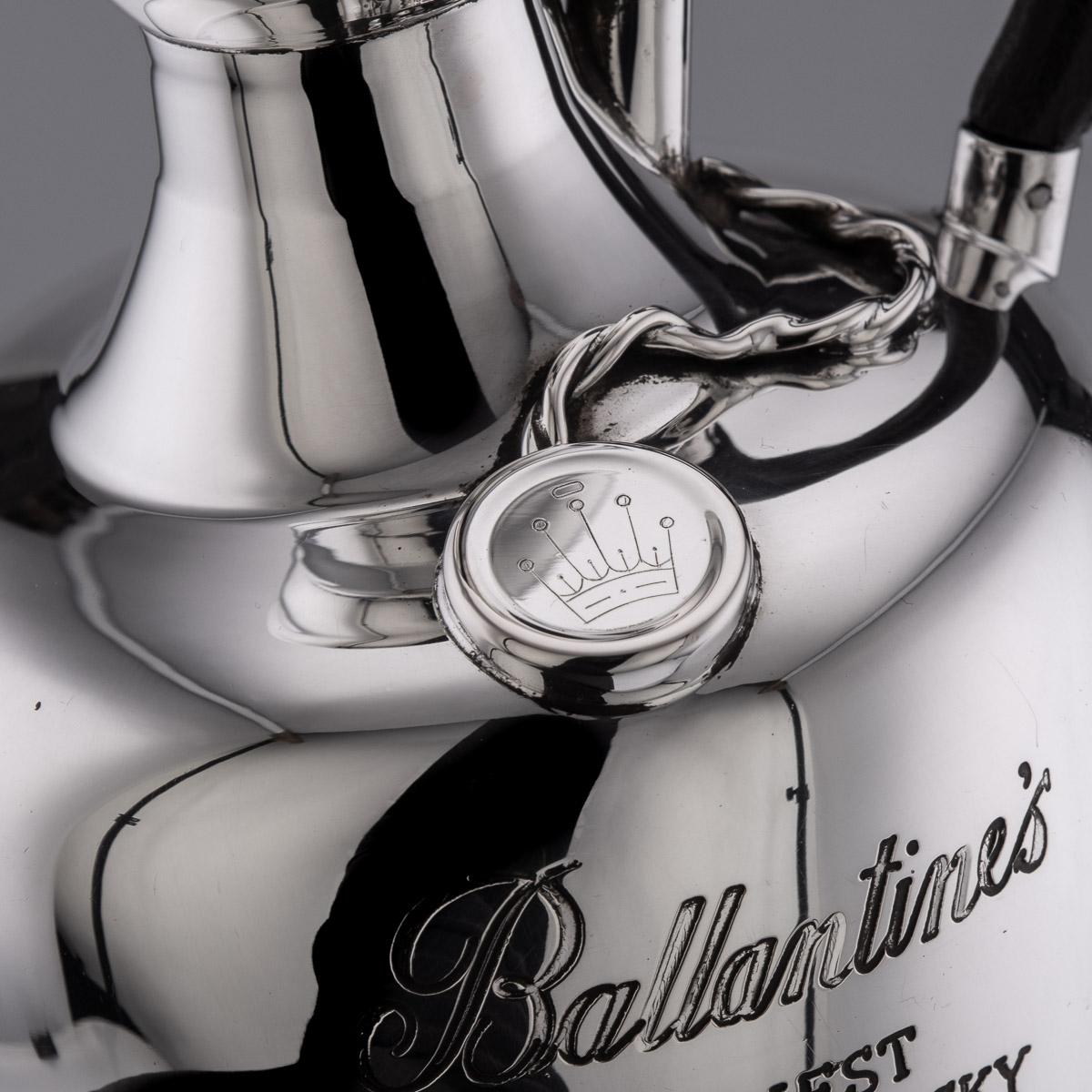 20th Century Italian Silver Ballantine's Whisky Decanter, C.1960 For Sale 7