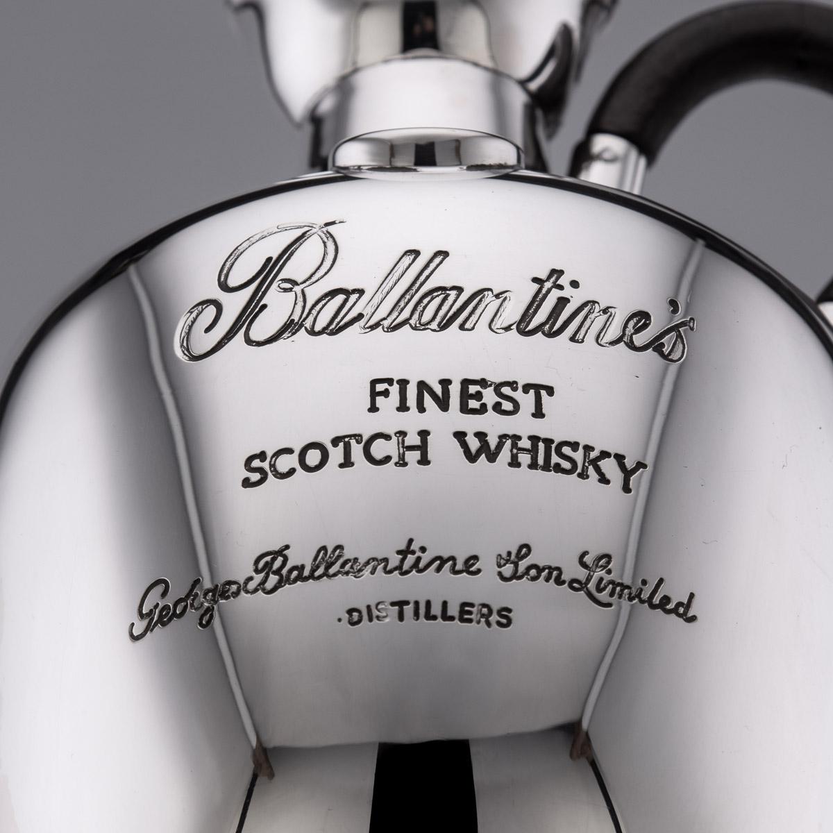 20th Century Italian Silver Ballantine's Whisky Decanter, C.1960 For Sale 9