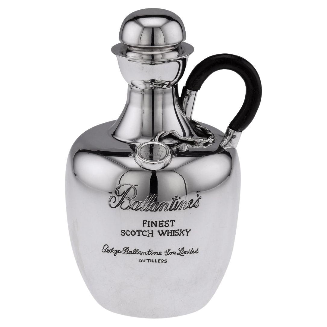 20th Century Italian Silver Ballantine's Whisky Decanter, C.1960