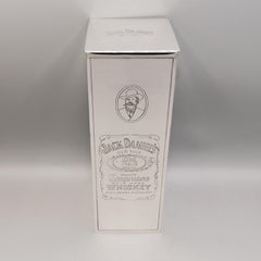 Italienischer Silber- gravierter Whiskyflaschenhalter „Jack Daniel's“ aus dem 20. Jahrhundert