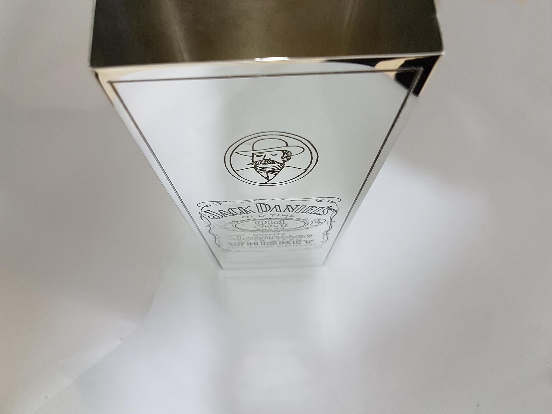 20th Century Italian Silver Engraved Whisky Bottle Holder 