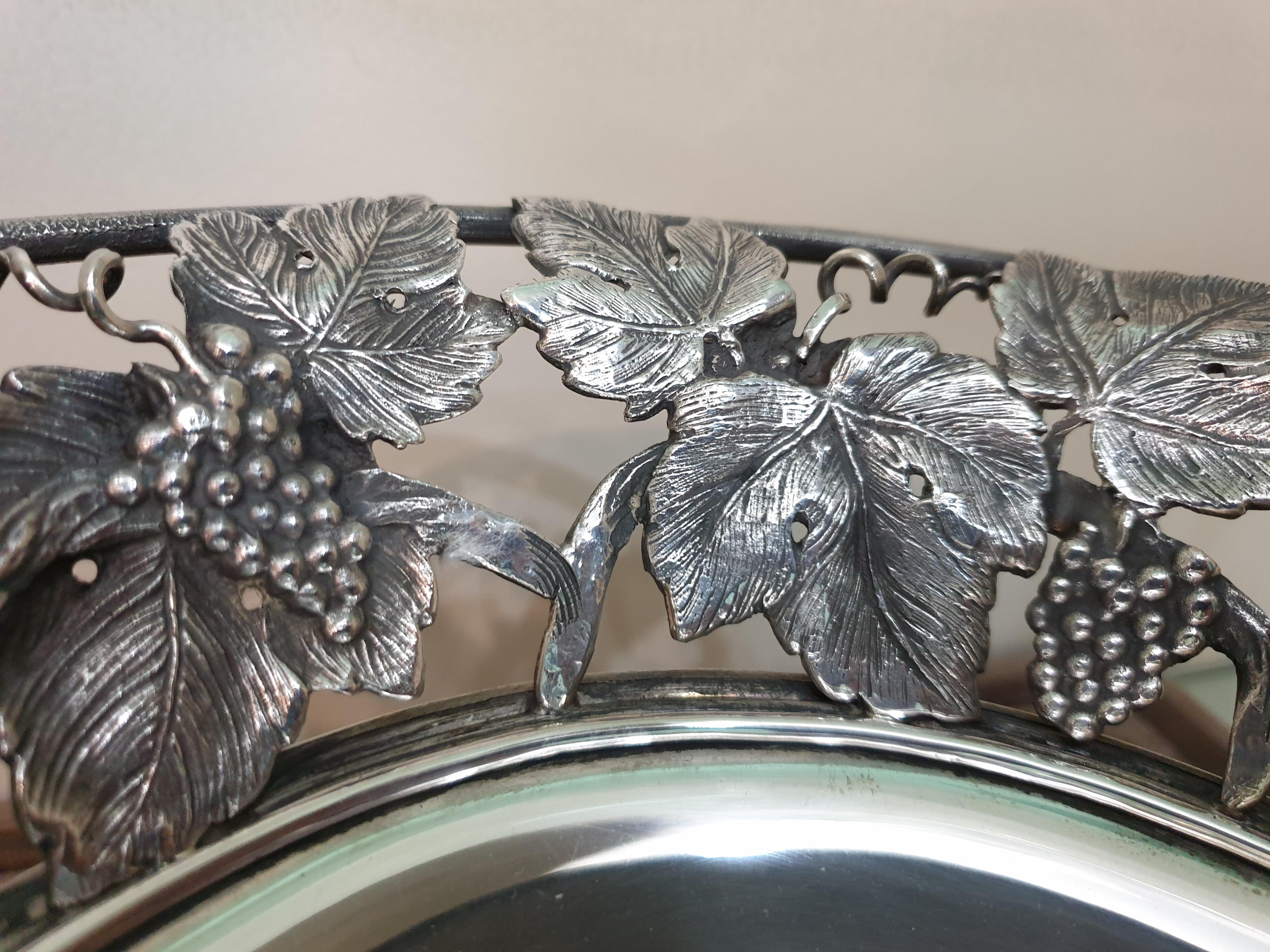 20th Century Italian Silver Fruit Stand, Milan, 1930s For Sale 1