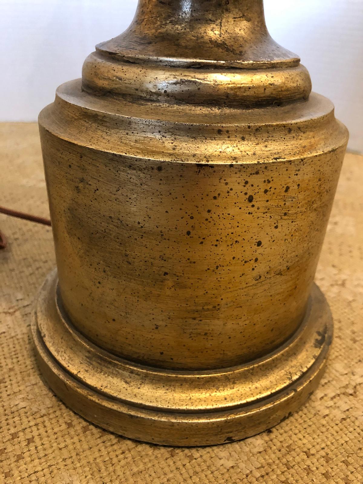 20th Century Italian Silver Gilt Urn Lamp For Sale 7