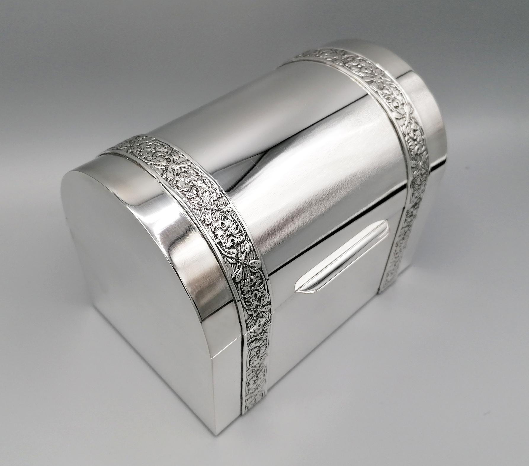 Late 20th Century 20th Century Italian Silver Jewelry box For Sale