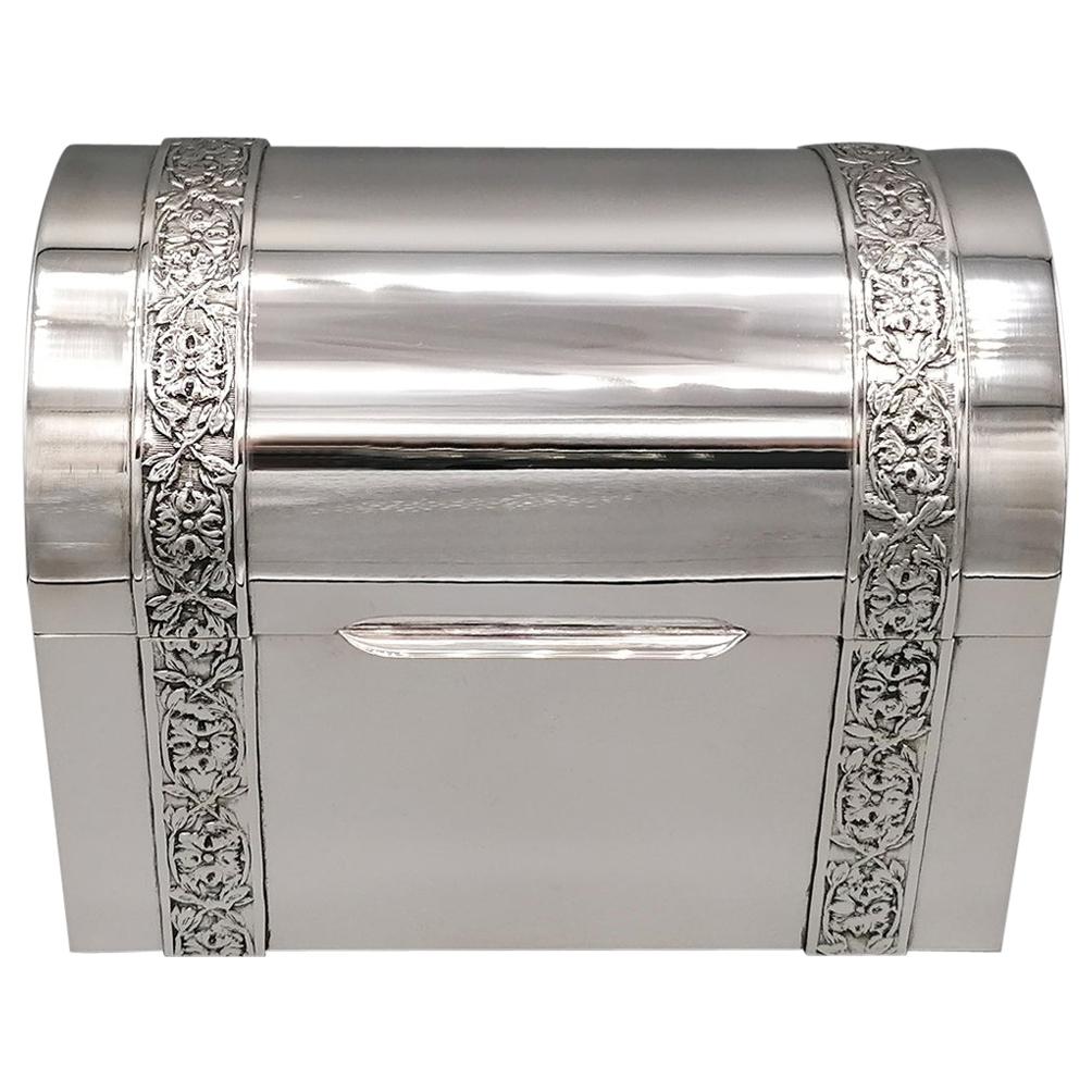 20th Century Italian 800/1000 Silver Jewelry box