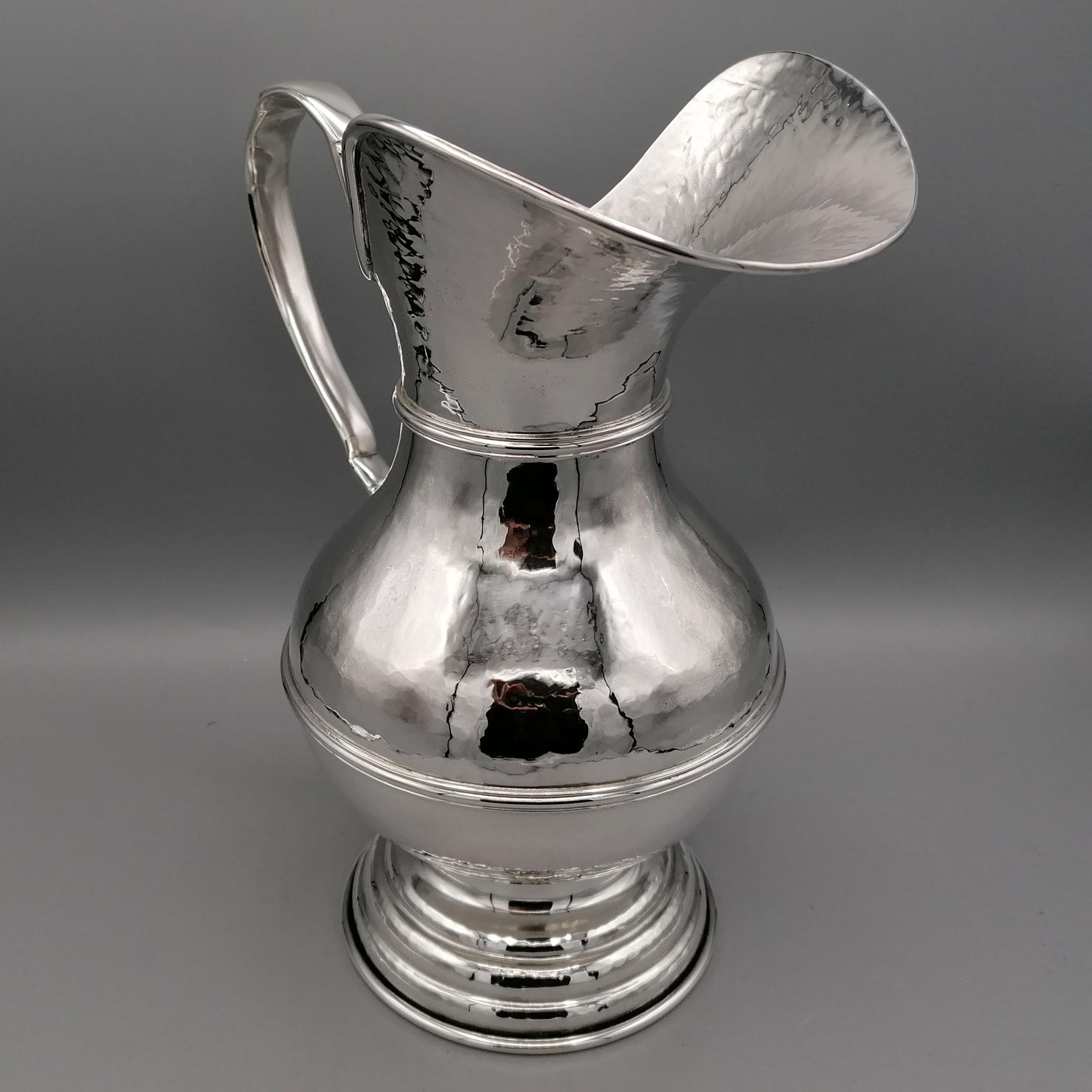 20th Century Italian Silver Jug In Excellent Condition For Sale In VALENZA, IT