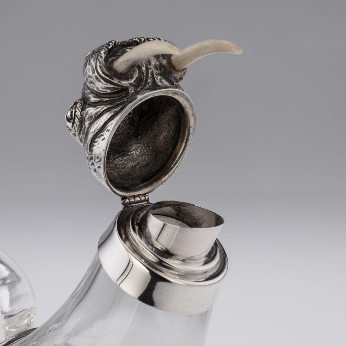 20th Century Italian Silver Mounted Walrus Wine Jug, Buccellati, c.1980 6