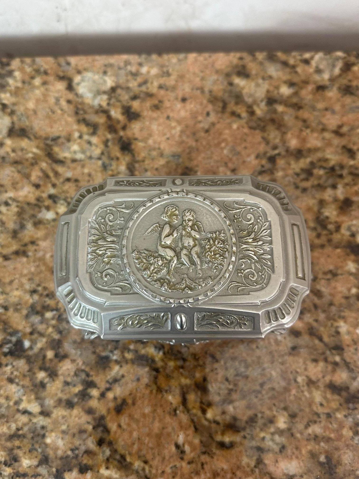 Mid-20th Century 20th century Italian Silver plate Musicale Boxe, 1960s For Sale