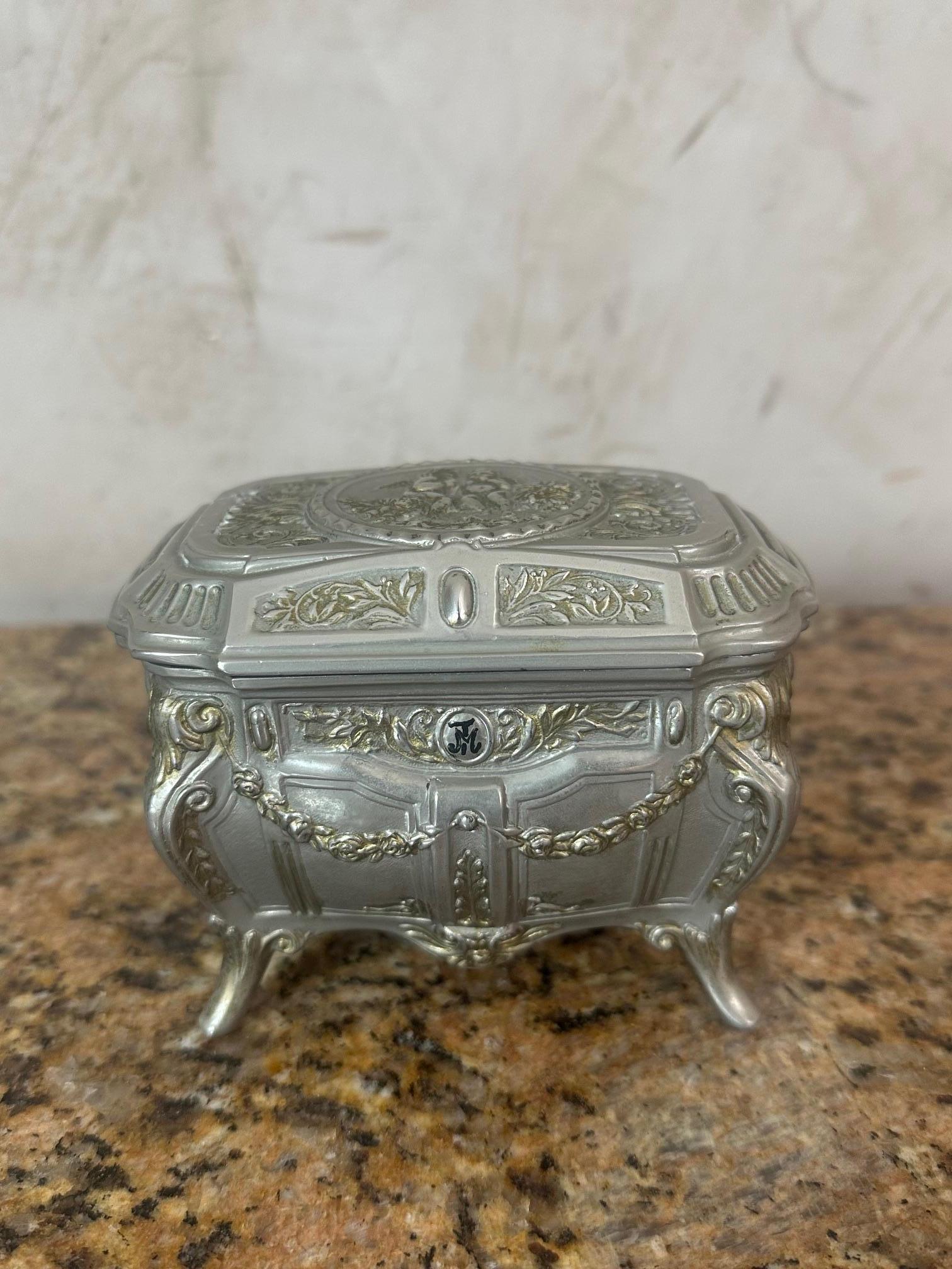 Silver Plate 20th century Italian Silver plate Musicale Boxe, 1960s For Sale