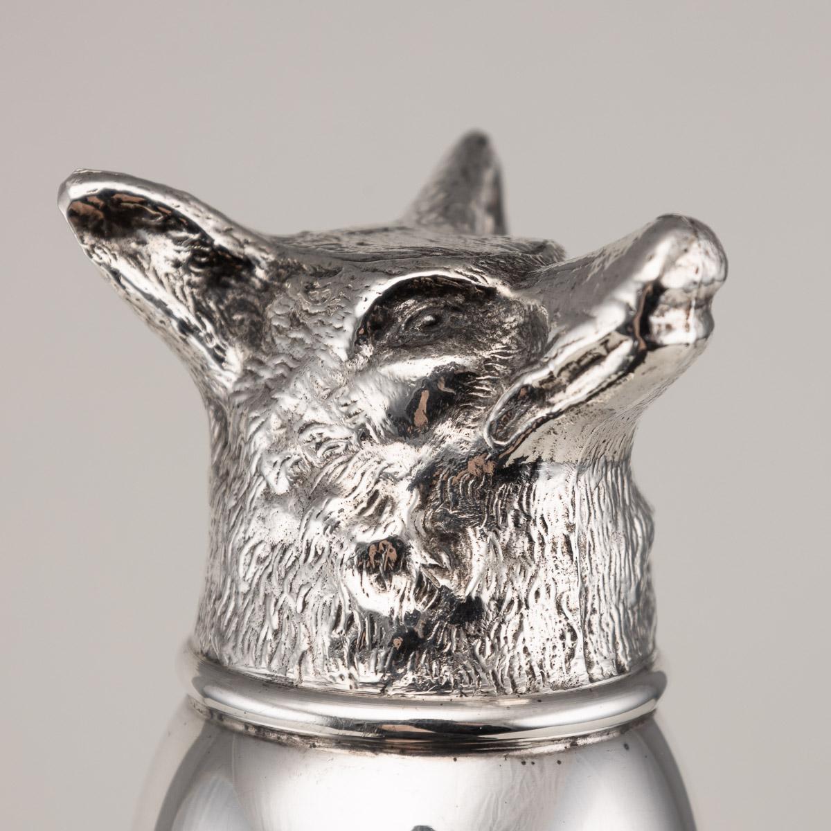 Coupes à étriers en métal argenté italien du 20ème siècle en forme de renard, vers 1970 en vente 5