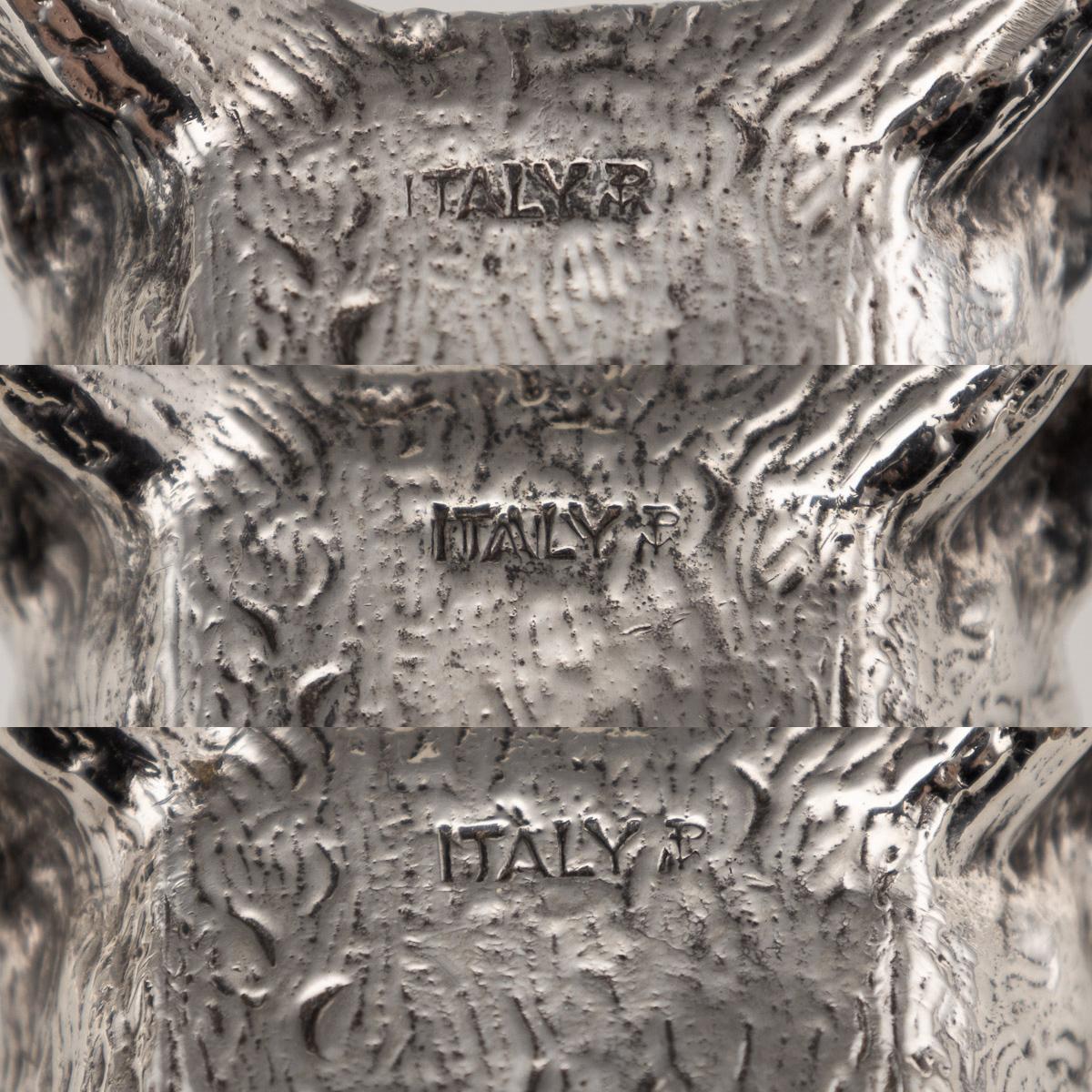 Coupes à étriers en métal argenté italien du 20ème siècle en forme de renard, vers 1970 en vente 6